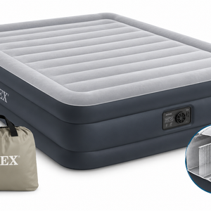 Colchón hinchable doble INTEX Deluxe Comfort-Plush Elevated Queen para invitados